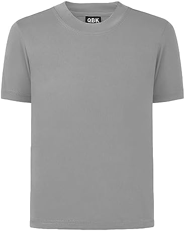 2T to Youth Kids Neon Shirt UPF 50+ Dry Fit Rash Guard - Grey