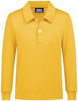 Boys' Performance Polo Kids Collared Golf Shirts - Gold