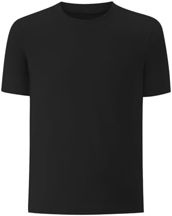 Boys T Shirts Short Sleeve Tees 100% Cotton Crewneck - Black