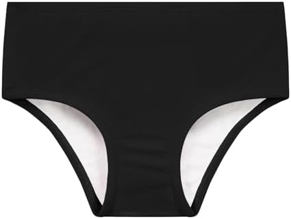 Girls Swim Bikini Bottoms with Fully Lined ,UPF50+ Sun - Black