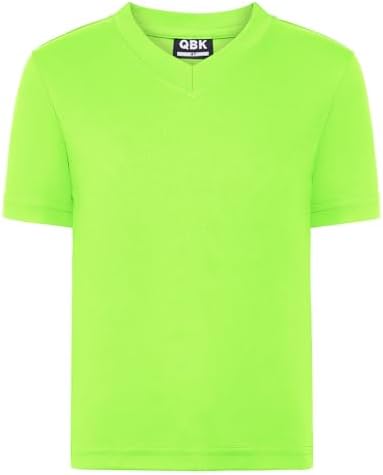 Kids Neon V-Neck T Shirt UPF 50+ Rash Guard Shirts - Green