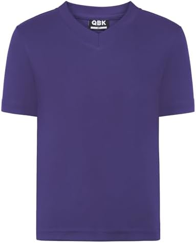 Kids Neon V-Neck T Shirt UPF 50+ Rash Guard Shirts - Purple