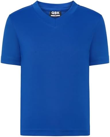 Kids Neon V-Neck T Shirt UPF 50+ Rash Guard Shirts - Royal Blue