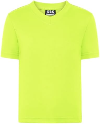 Kids Neon V-Neck T Shirt UPF 50+ Rash Guard Shirts - Yellow