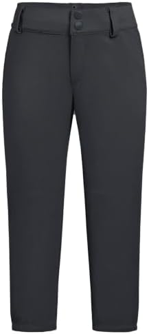 Girls' Softball Pants Kids' Youth Boys' Baseball Practice Pant Toddler tee Ball Pants（Black，S）