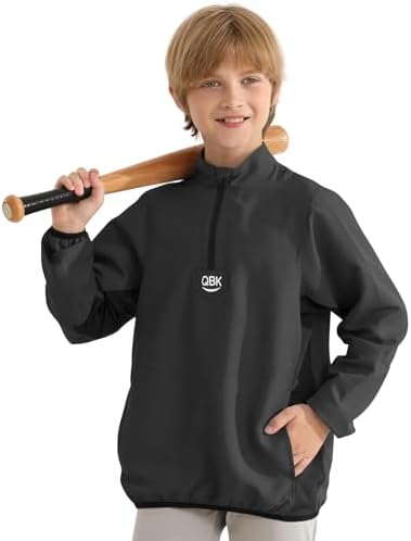 2T-17Y Toddler Baseball Cage Jacket Kids Batting Pullover Youth Windbreaker for Boys and Girls