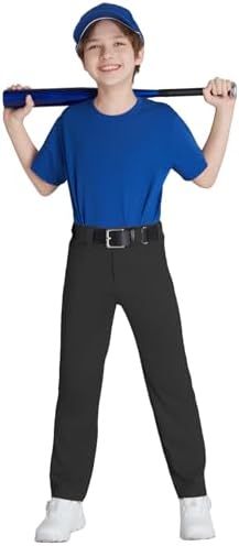 Toddler Boys Baseball Pants Girls Softball Pants Kids Tee Ball Pants Black