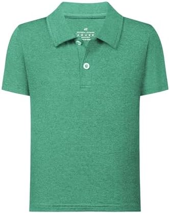 Boys' Active Performance Golf Polo Shirts Kids Dry Fit School Uniform for Toddler to Youth