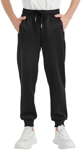 Boys Joggers-Tapered Sweatpants with Adjustable Drawstring Waist