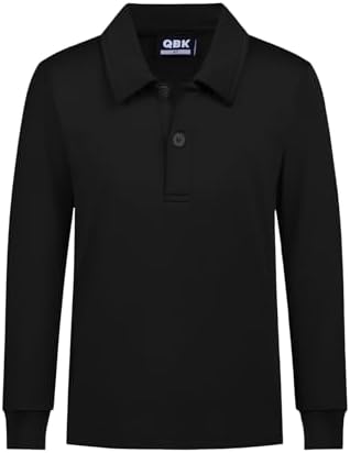 Boys' Performance Polo Kids Collared Golf Shirts Long Sleeve School Uniform for 4T-16Y