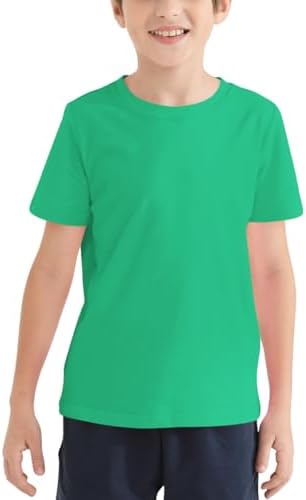 Boys Toddler T-Shirts 100% Cotton Shirt Short Sleeve Crewneck Tee Green
