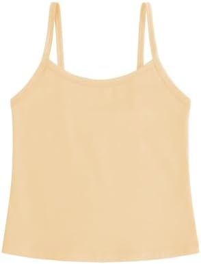 Girls Nude Tank Top Camisole Cotton Cami Spaghetti Strap Undershirt