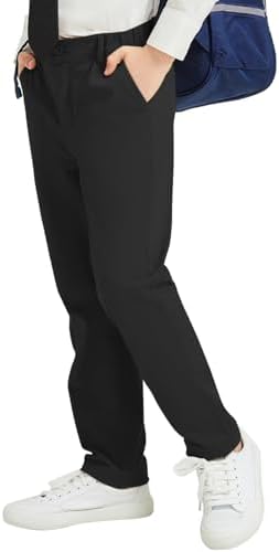 Relaxed Fit Stretch School Uniform Pant Chino Pants for Toddler to Youth Boys and Girls