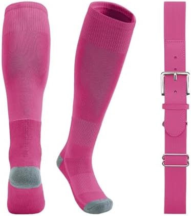 Youth Baseball Socks & Belt Combo Set for Kids 2-16 Years-Softball/Tee Ball Accessories