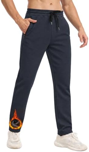 Tall Mens 34" Inseam Fleece Lined Winter Sweatpants Extra - Dark Grey