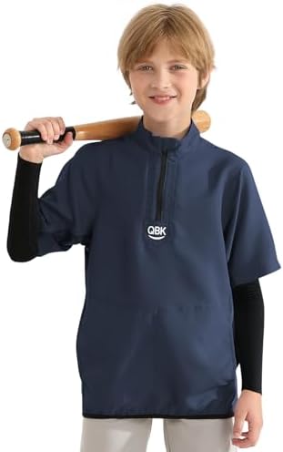 Toddler Baseball Jacket Kids Short Sleeve Cage Jacket - Navy