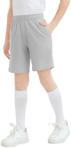 Toddler Basketball Shorts Boys Athletic Shorts Red - Lightgrey