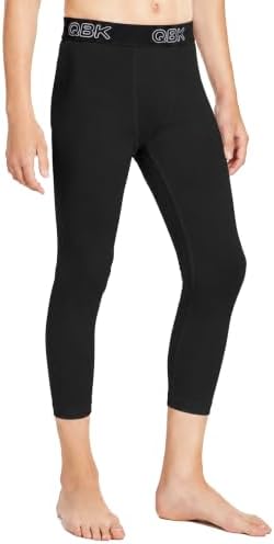 Toddler Boys 3/4 Compression Pants Kids Quick Dry - Black