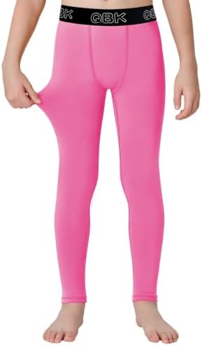 Toddler Compression Pants-12Y Boys Base Layer Leggings - Pink