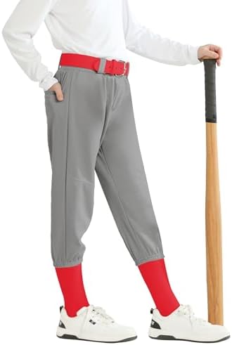 Toddler Girls' Softball Pants Boys' Baseball Pant tee - Dark Grey