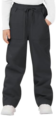 Toddler Snow Pants Waterproof Fleece Lined Rain Pants - Dark Grey
