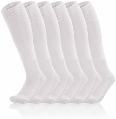 Toddler To Youth Baseball/Softball Socks - Soccer T-Ball 3-Pair Set - White